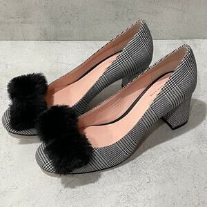 Kate Spade New York Vero Cuoio Carine Houndstooth Pumps 6M - Pre-Owned - Good